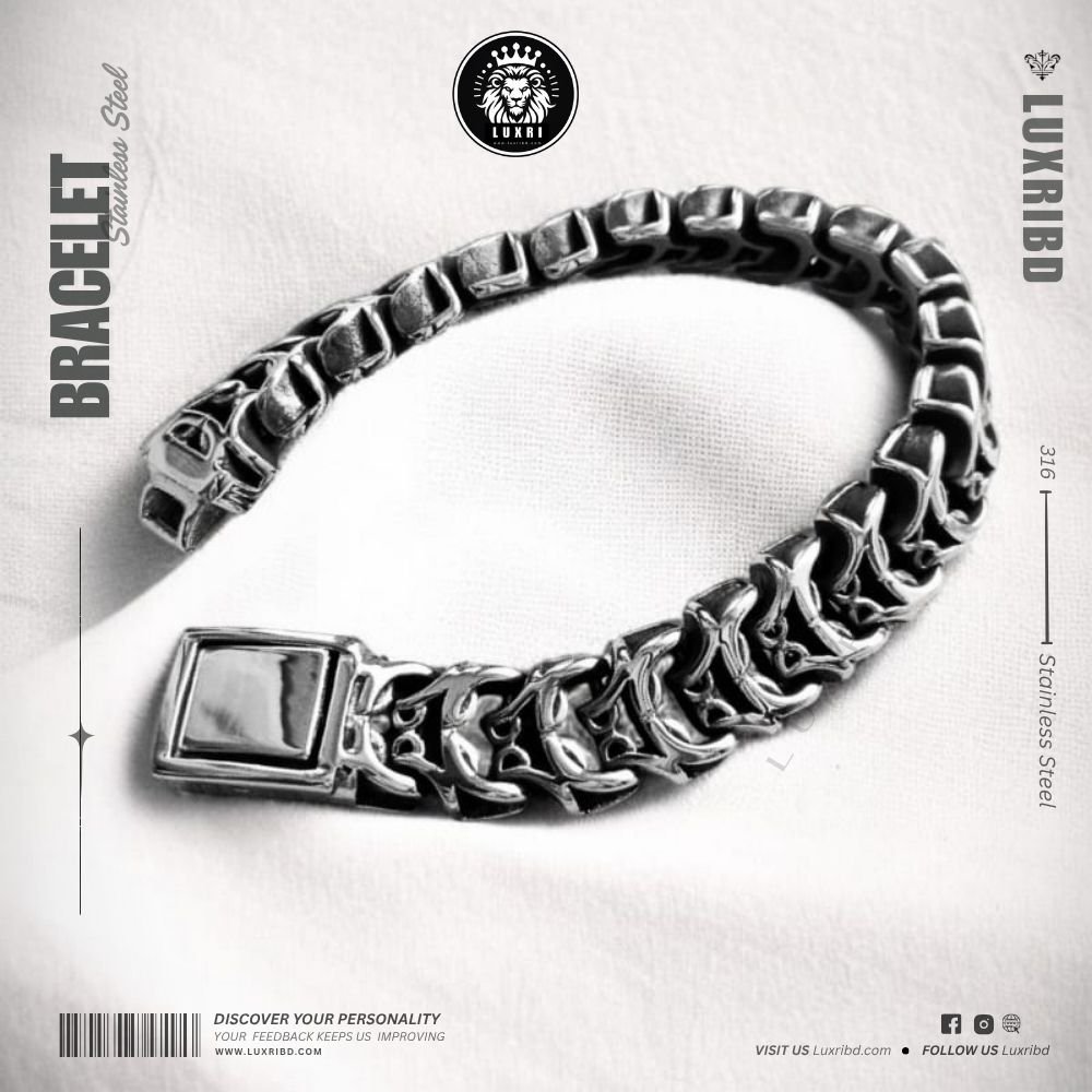 100% SS Weaving a Ramses Wide Curb Chain Bracelet For Men 15mm